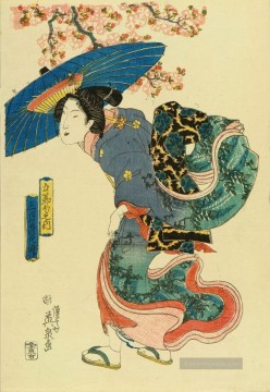  ukiyo - Marsch Kirschblüte mit Blick auf 1844 Keisai Eisen Ukiyoye